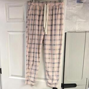 Women's Plaid Fleece Pajama Pants Size Large